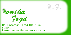 monika fogd business card